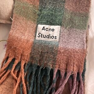 Acne Studios Pastel Plaid Scarf
